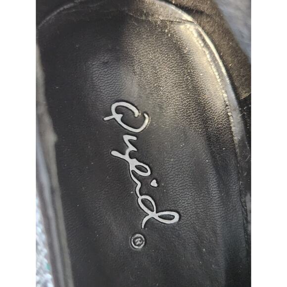 NWOT Qupid Tweed Black White Peep Toe & Side High Heels 11 - Picture 6 of 7